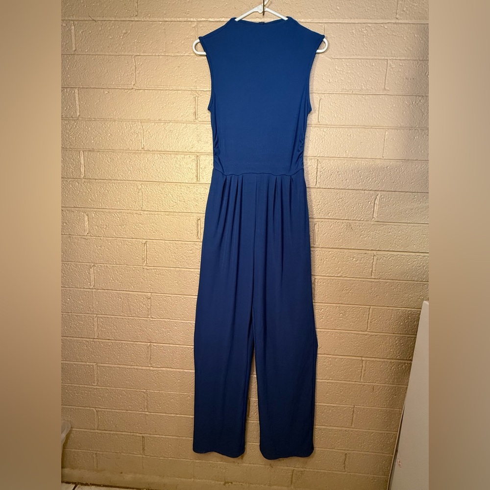 Pretty Garden Royal Blue Sleeveless Jumpsuit